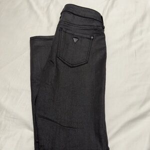Guess-High Rise Skinny Coated Black Jeans Size 29